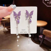 Purple Butterfly Earrings
